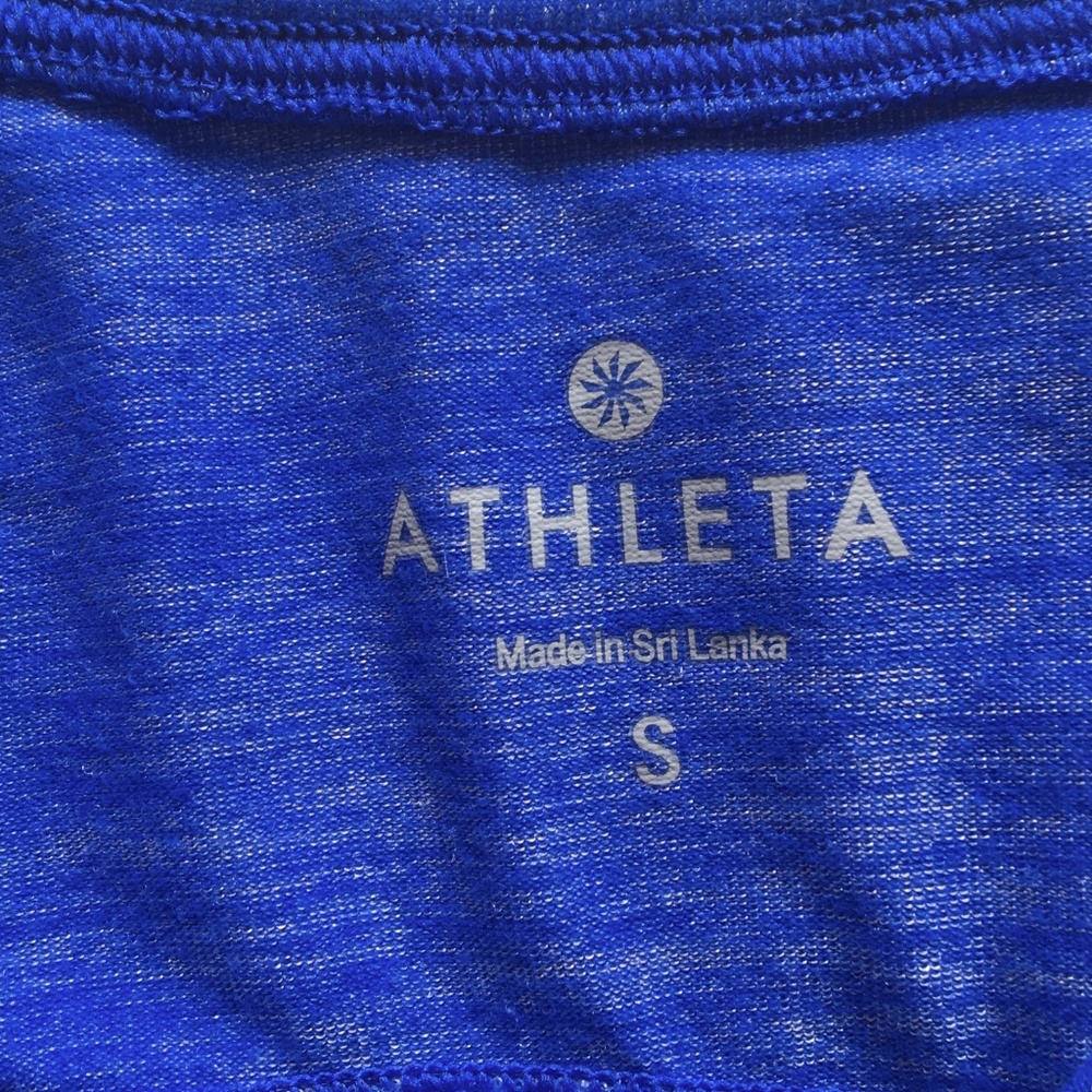 Athleta Royal Blue Cutout Tank Size Small - Picture 6 of 10